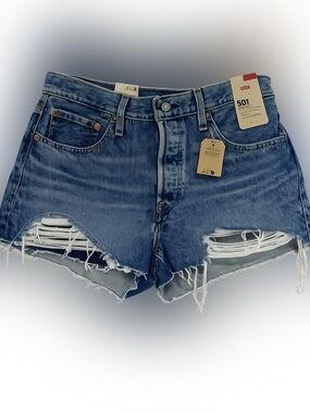 Levi’s 501 Cut Off Shorts Size 31 Distressed High Rise NWT